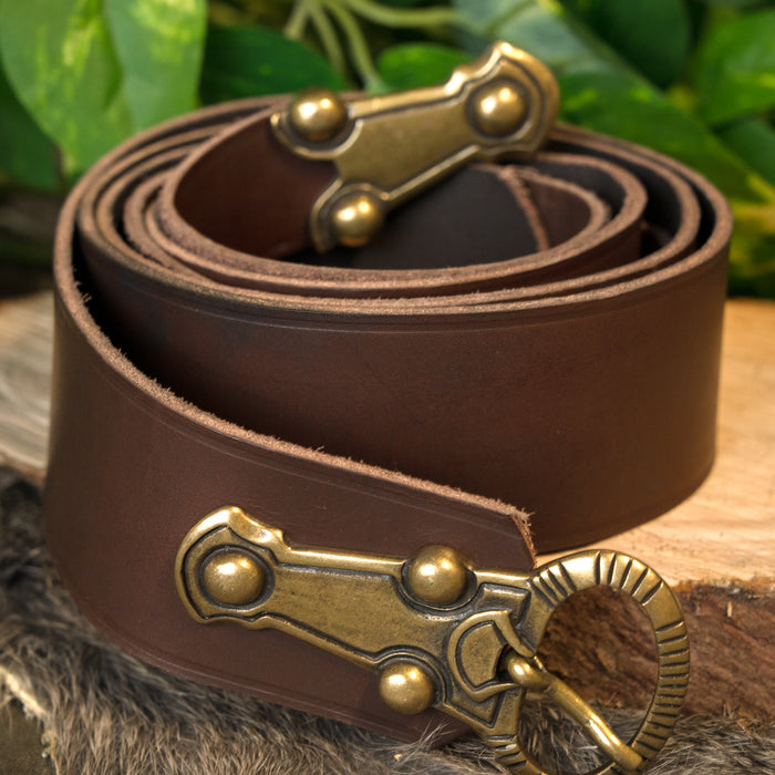 Germanic belt, 6th century, brown