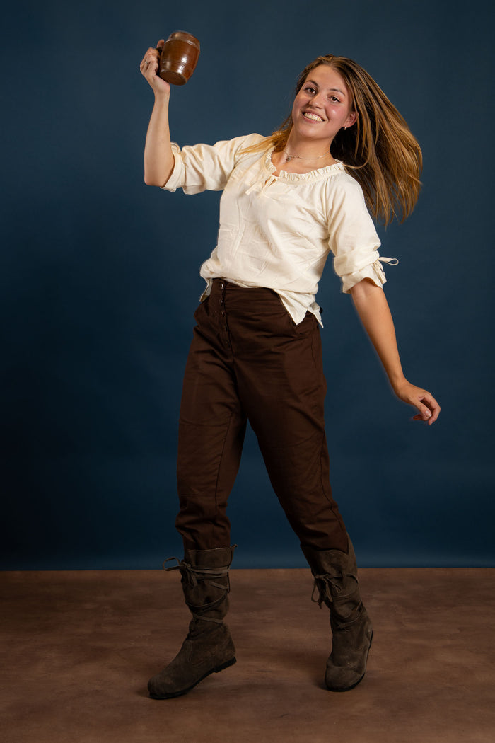 Ladies trousers Kerga, brown