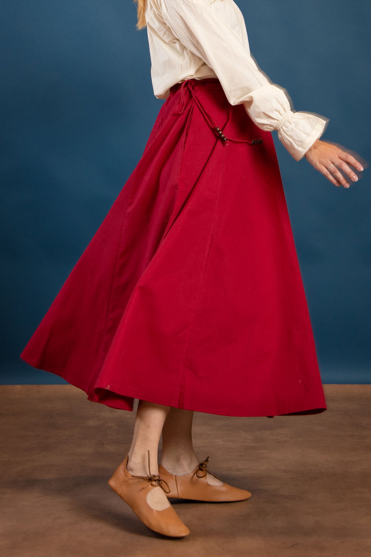 Medieval skirt Melisende, red