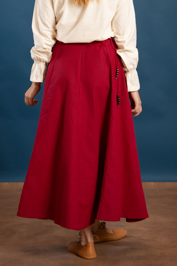 Medieval skirt Melisende, red