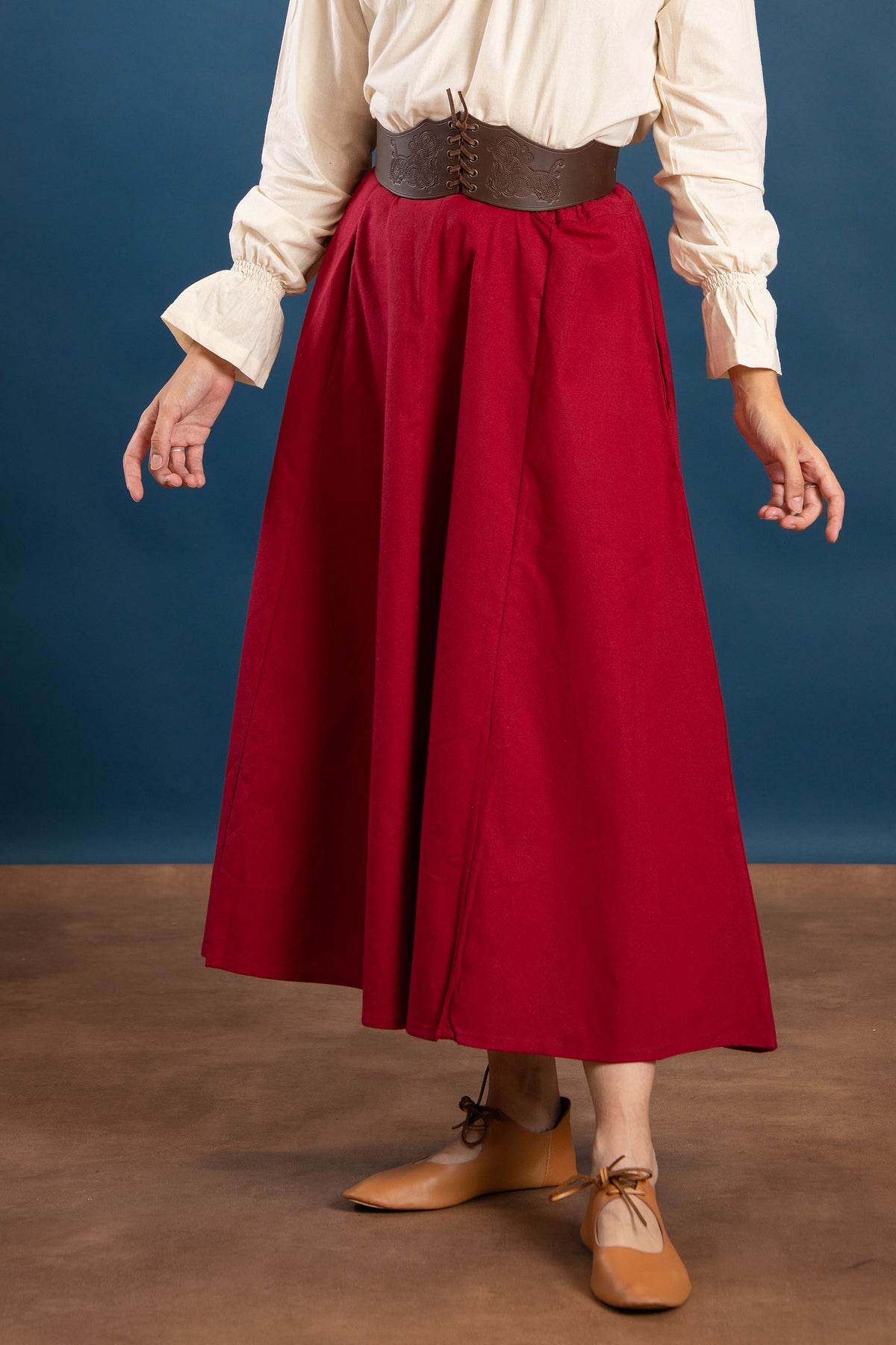 Medieval skirt Melisende, red