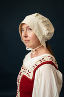 Pleated baroque cap Amsterdam, natural