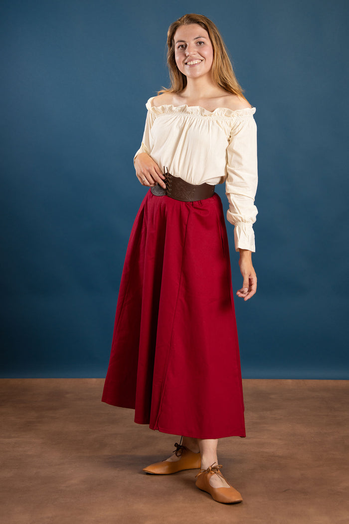 Medieval skirt Melisende, red