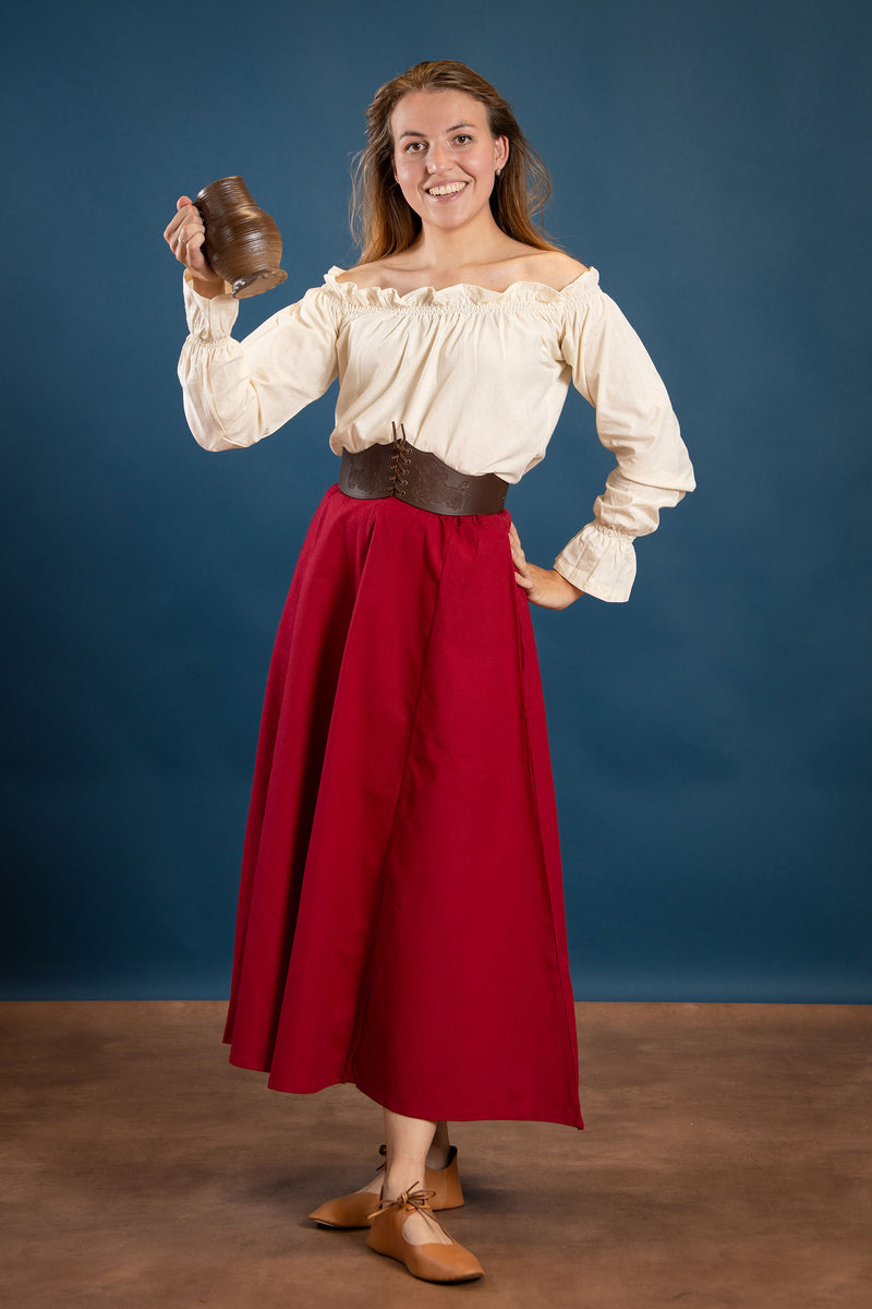 Średniowieczna spódnica Melisende, czerwona
