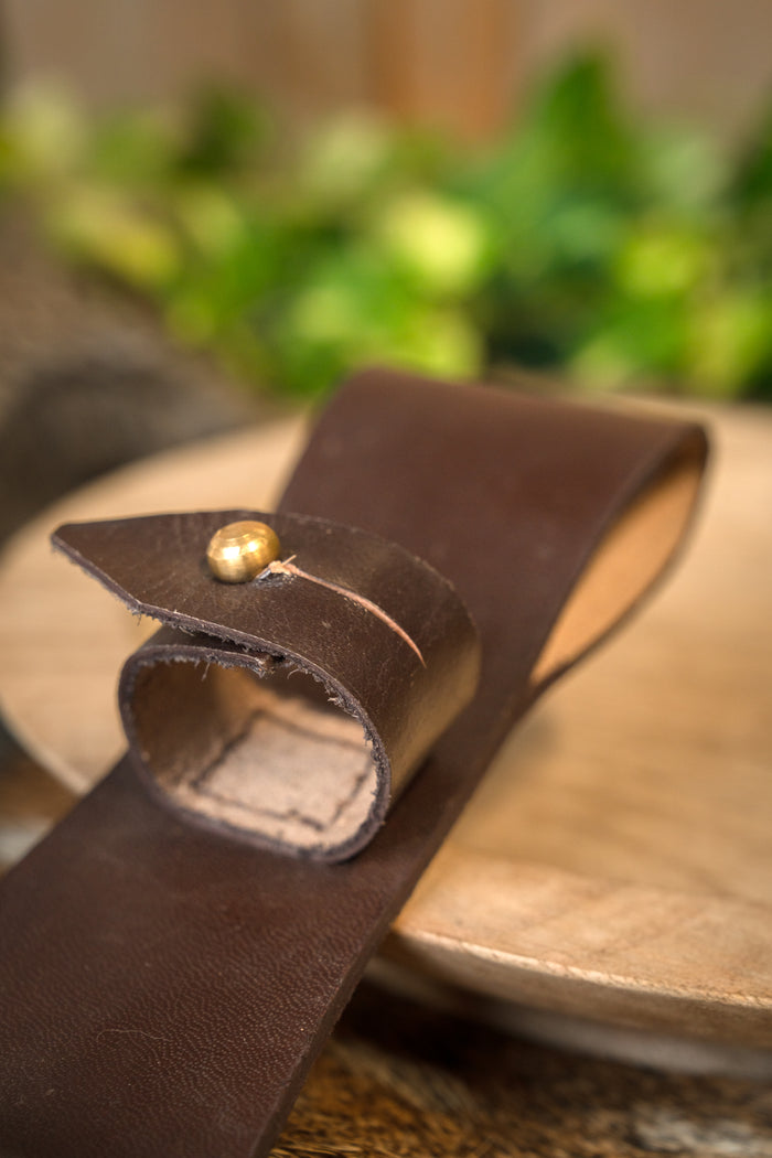 Leather pouch for cutlery