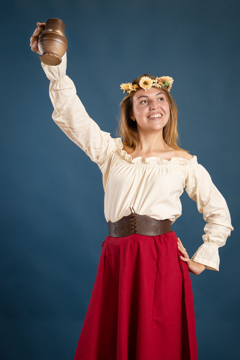 Chemisier Renaissance Elizabeth, crème