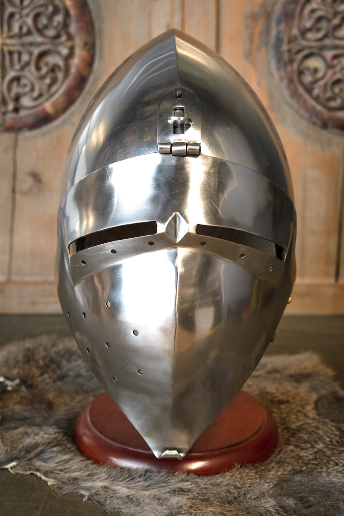 Klappvisor bascinet, 2 mm (battle-ready)