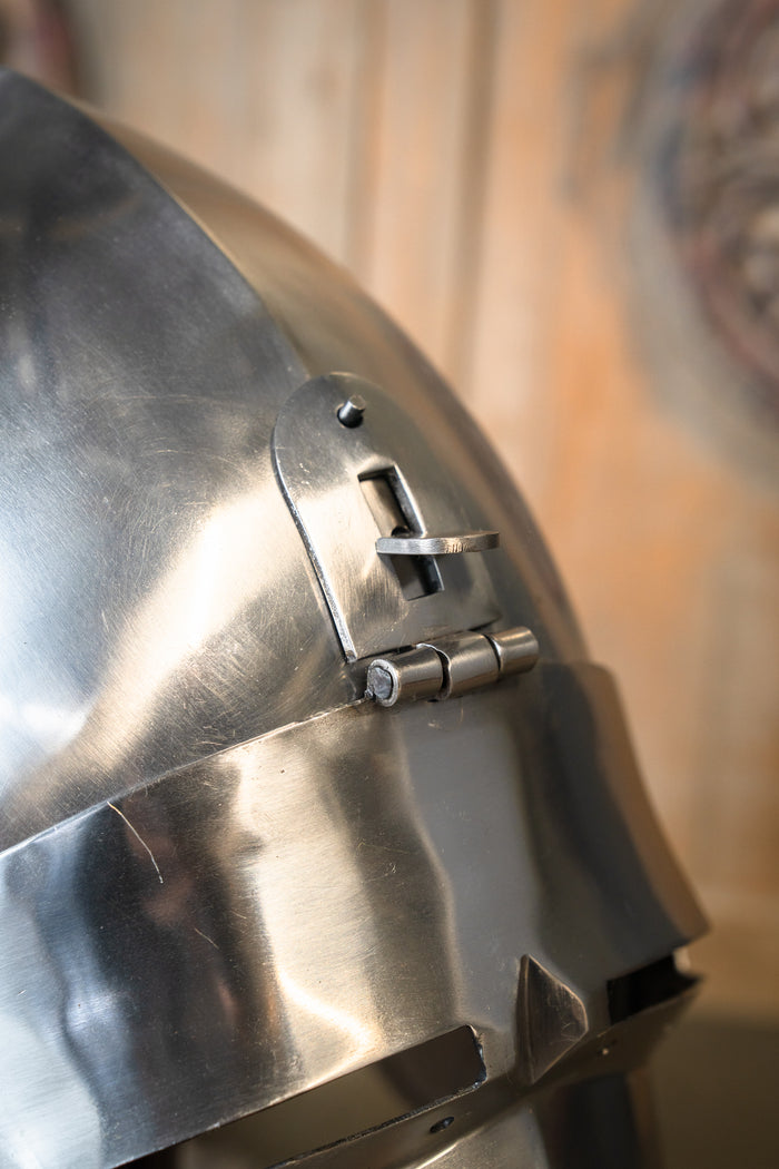 Klappvisor bascinet, 2 mm (battle-ready)
