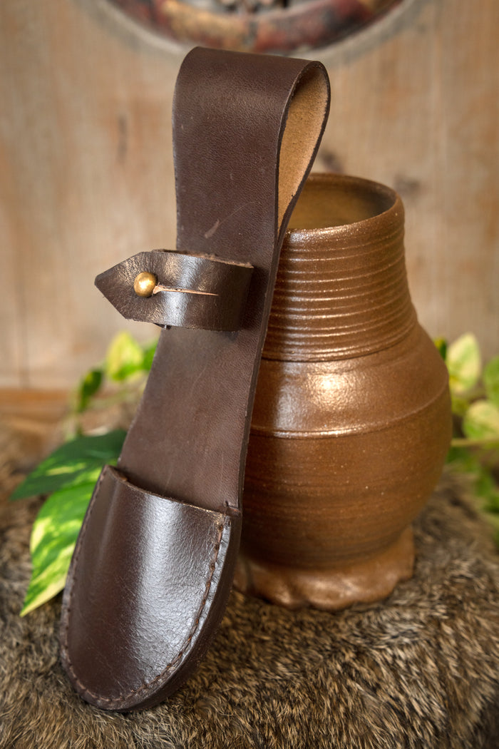 Leather pouch for cutlery