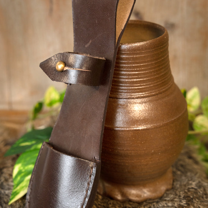 Leather pouch for cutlery