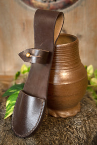 Leather pouch for cutlery