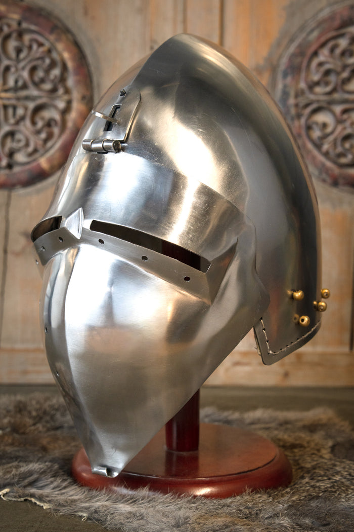 Klappvisor bascinet, 2 mm (battle-ready)