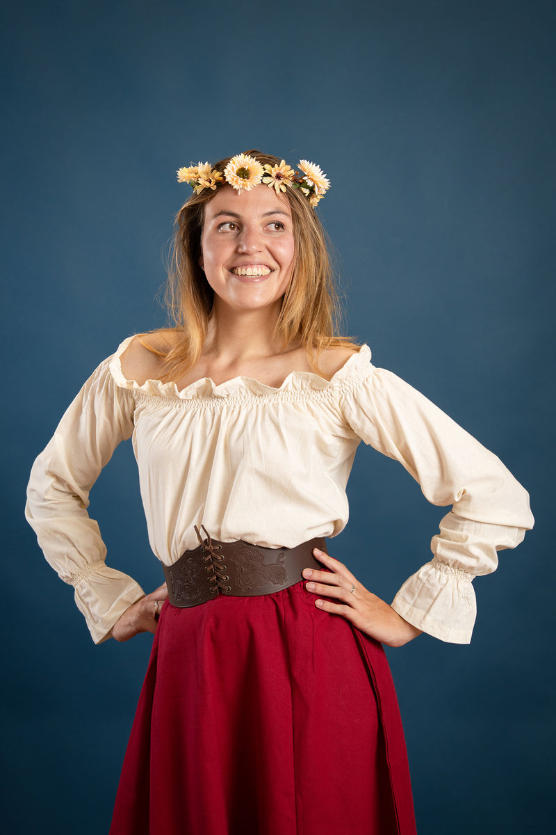 Chemisier Renaissance Elizabeth, crème