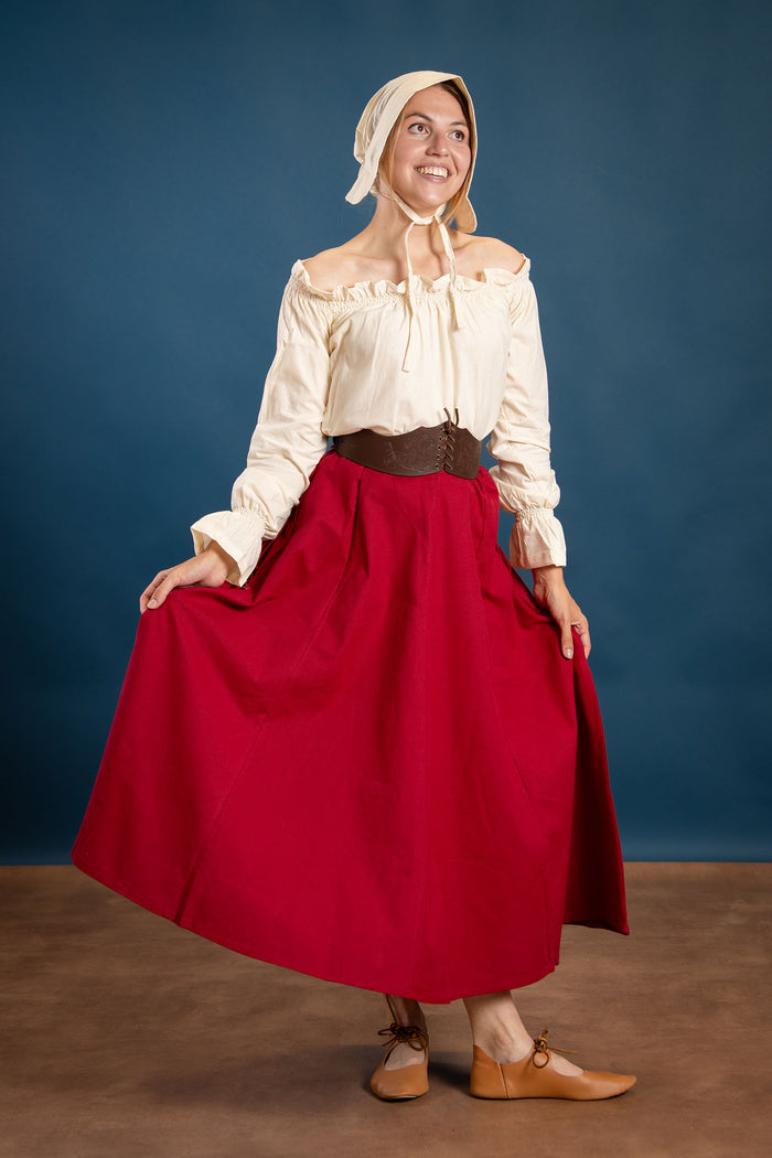 Medieval skirt Melisende, red