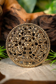 Borre style disc fibula, bronze