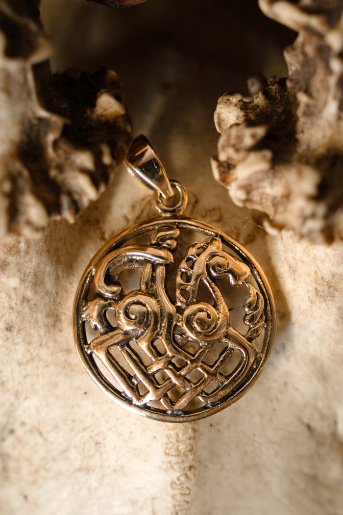 Bronze Viking pendant Odin on Sleipnir, bronze