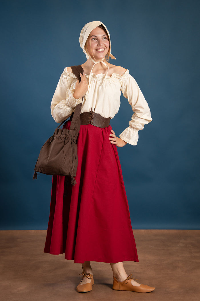 Medieval skirt Melisende, red