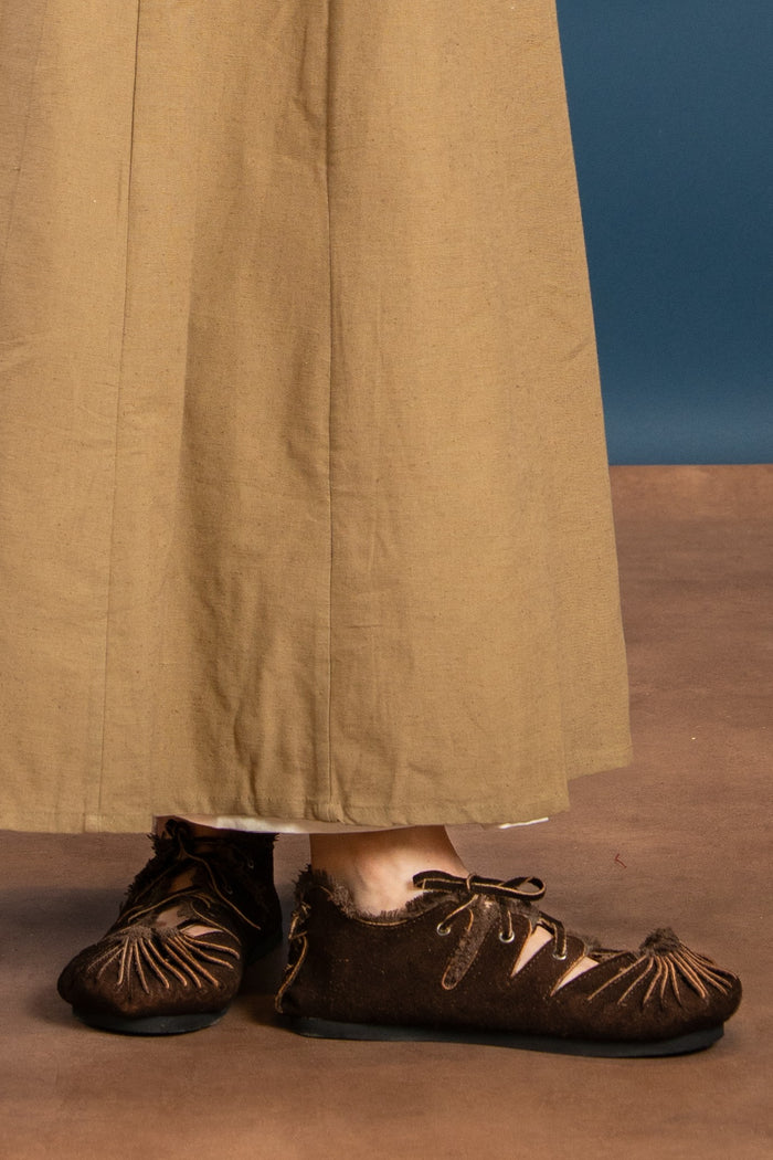 Medieval sandals with rubber sole