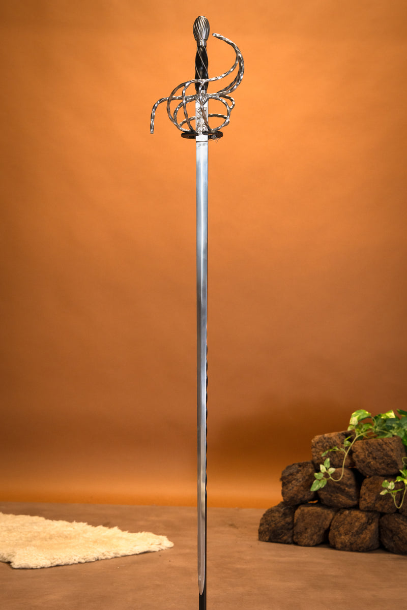 Rapir De Tre Musketerer med bengreb, semi-skarpt