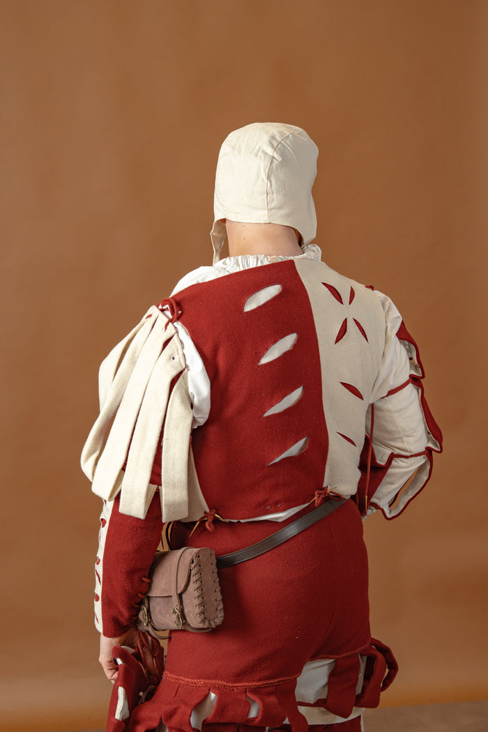 Landsknecht doublet Götz, wool blend, red and white