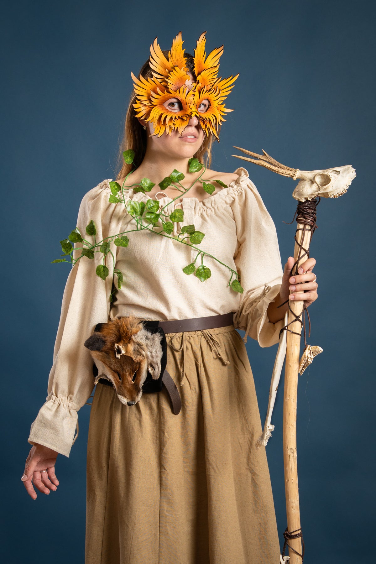 Leather bird mask