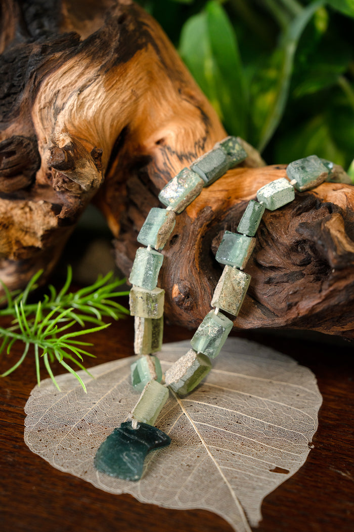 Glass beads for Viking necklace, 35 beads