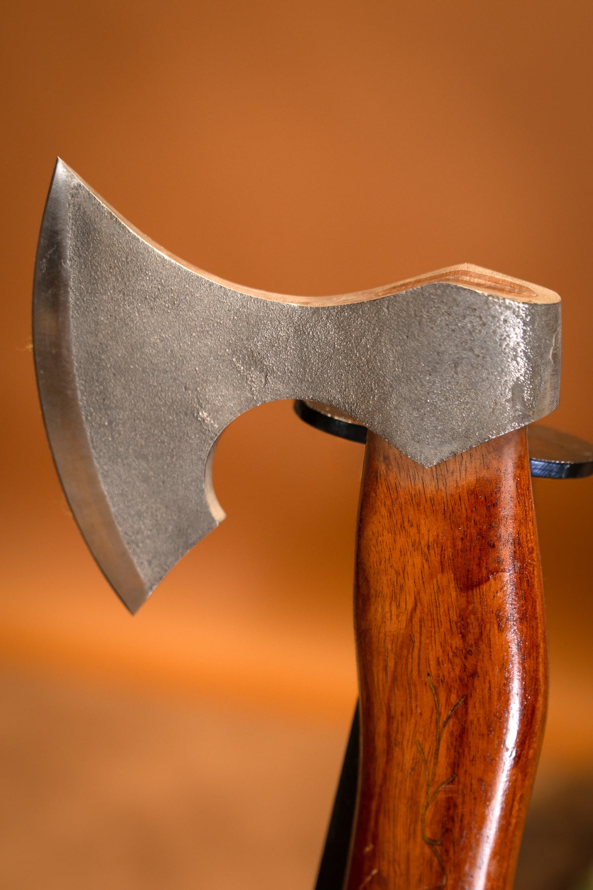 Traditional wood chopping axe, semi-sharp