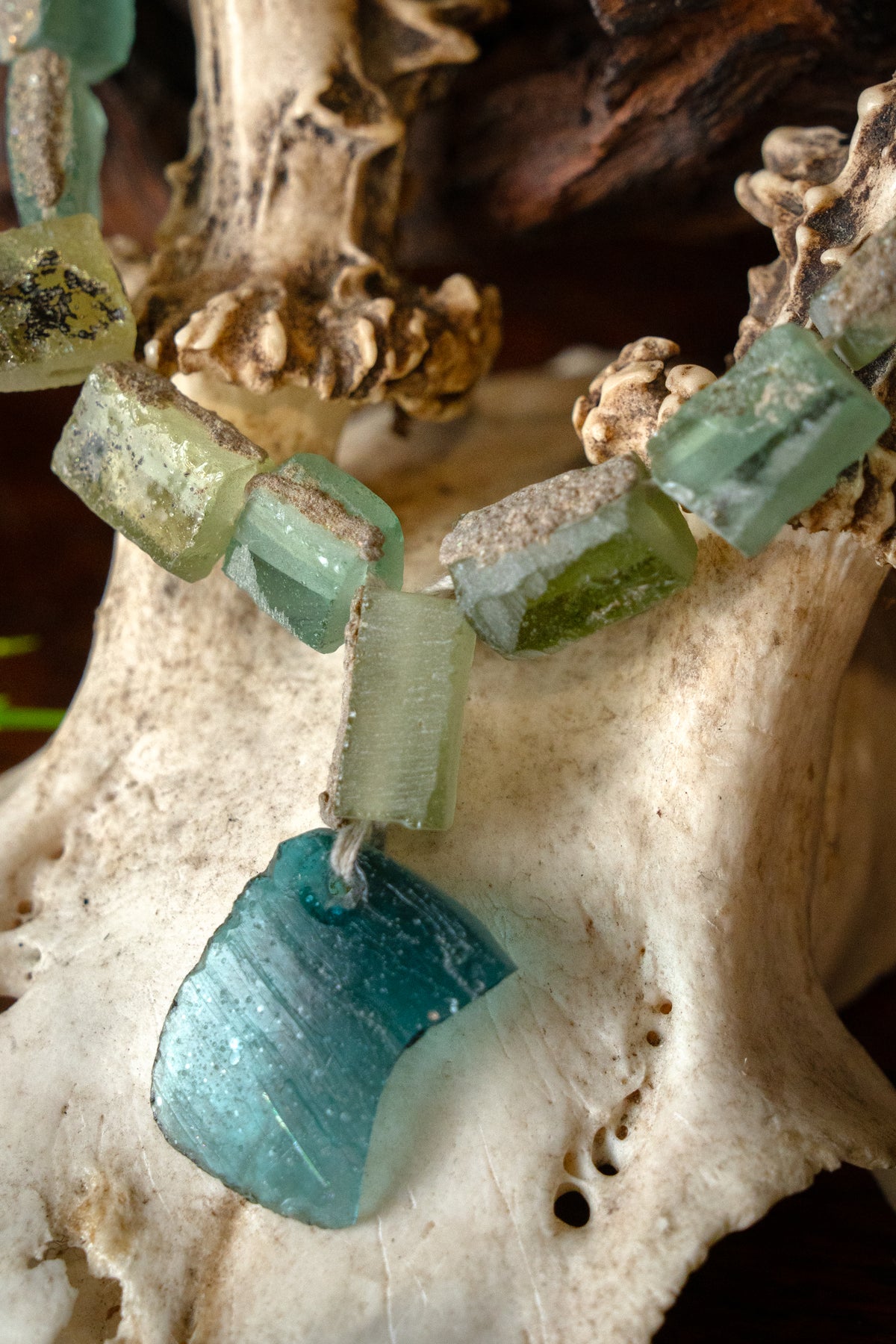 Glass beads for Viking necklace, 35 beads