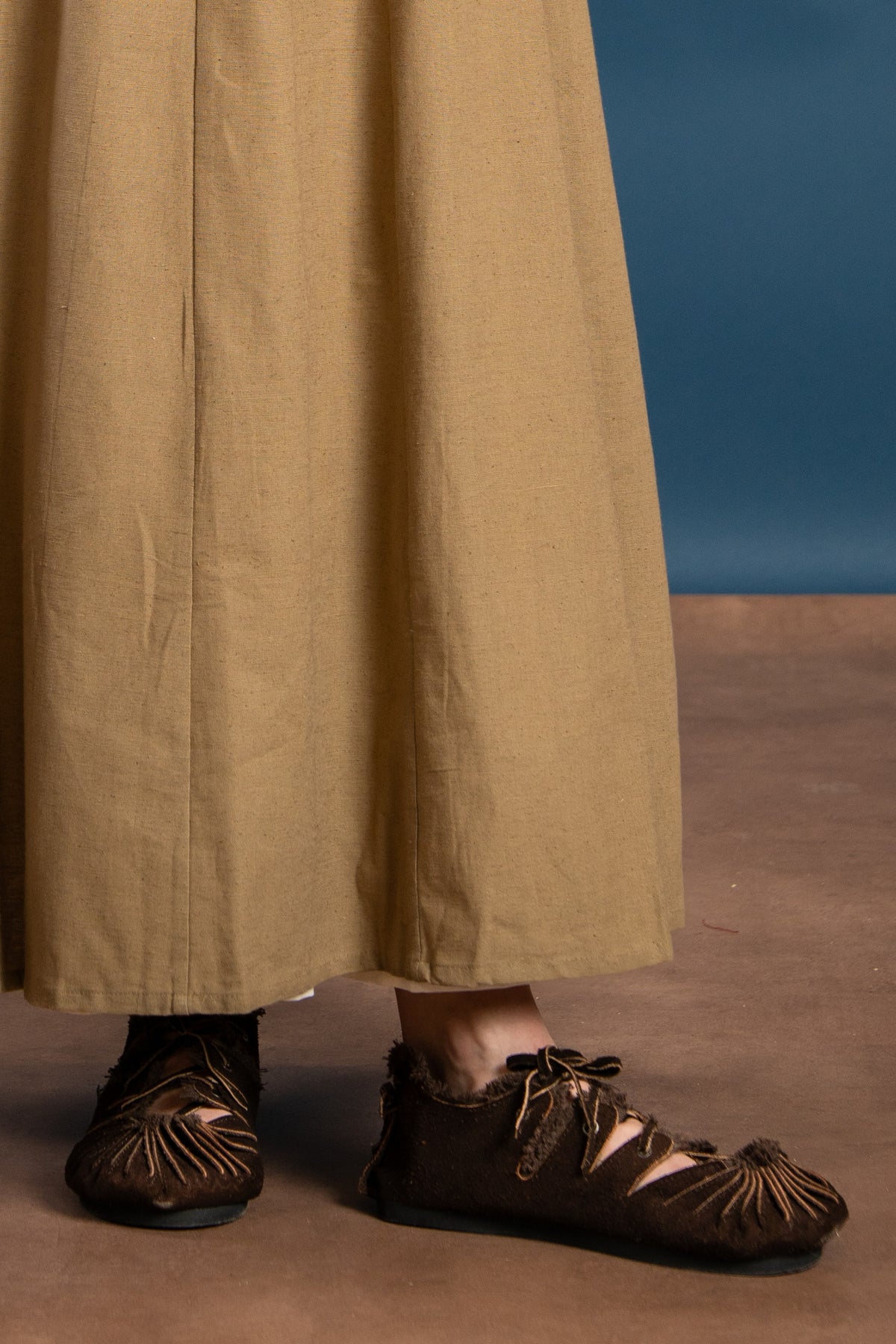 Medieval sandals with rubber sole