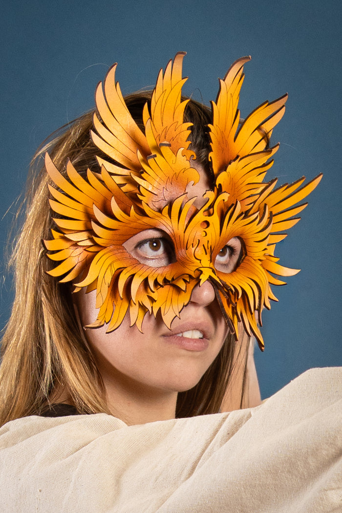 Leather bird mask