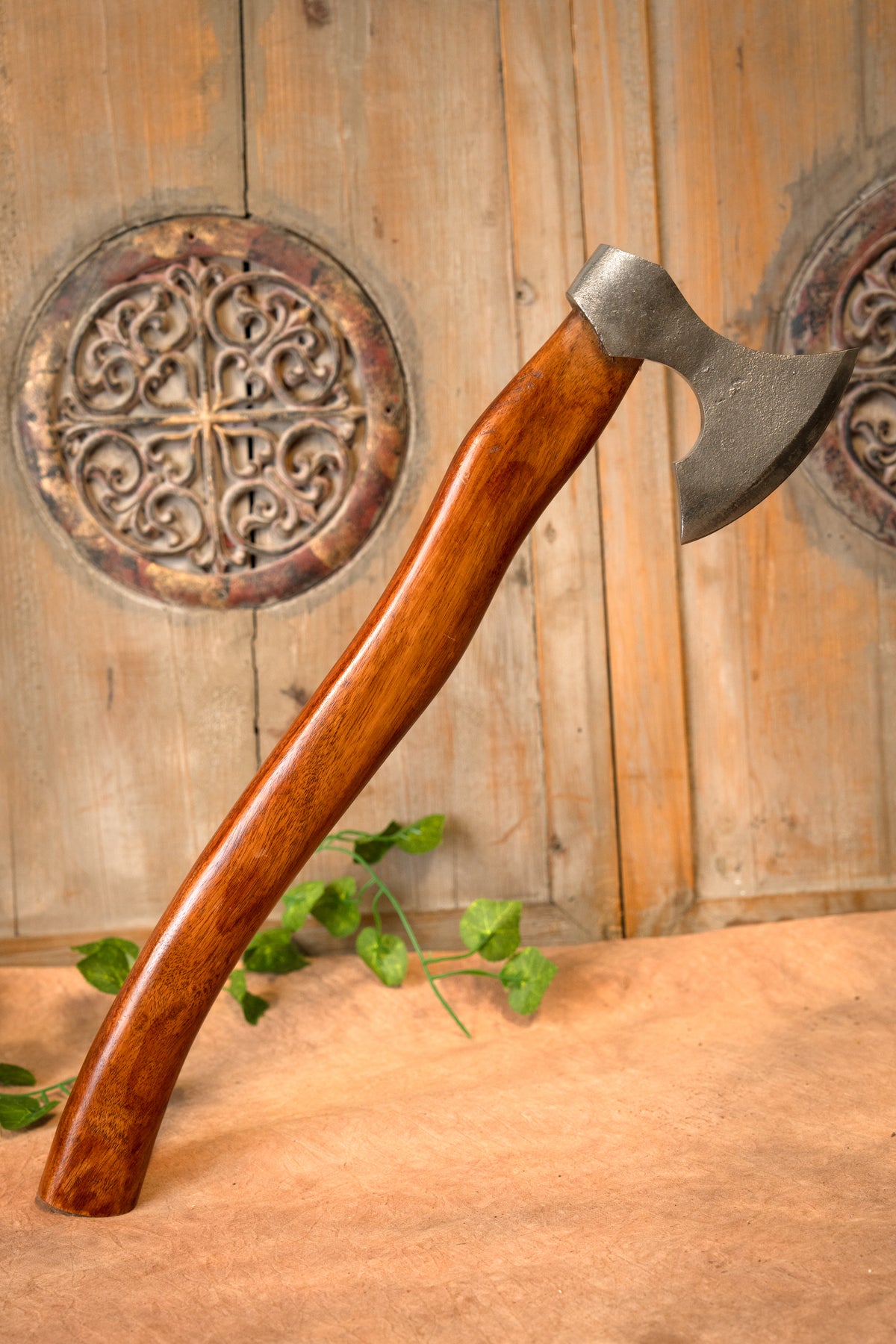 Traditional wood chopping axe, semi-sharp