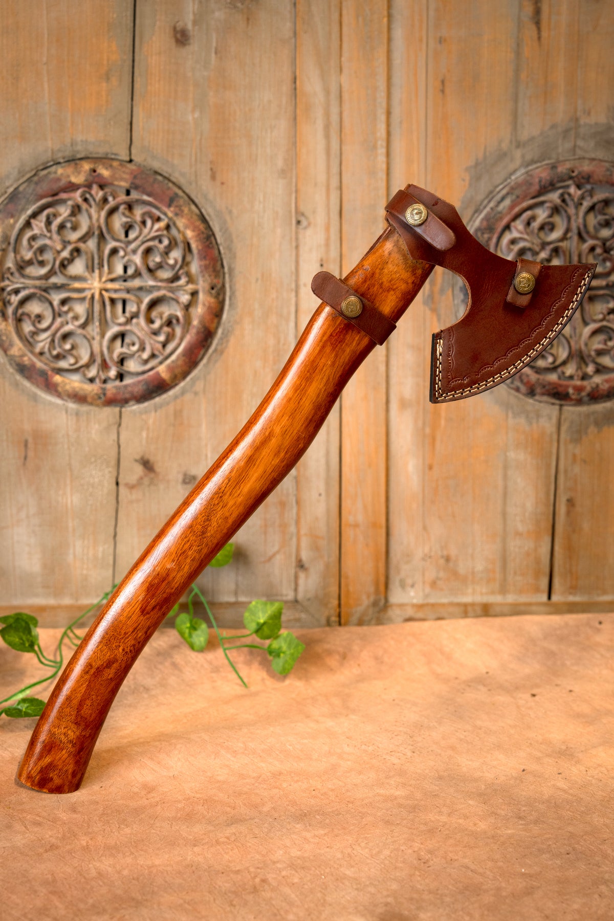 Traditional wood chopping axe, semi-sharp