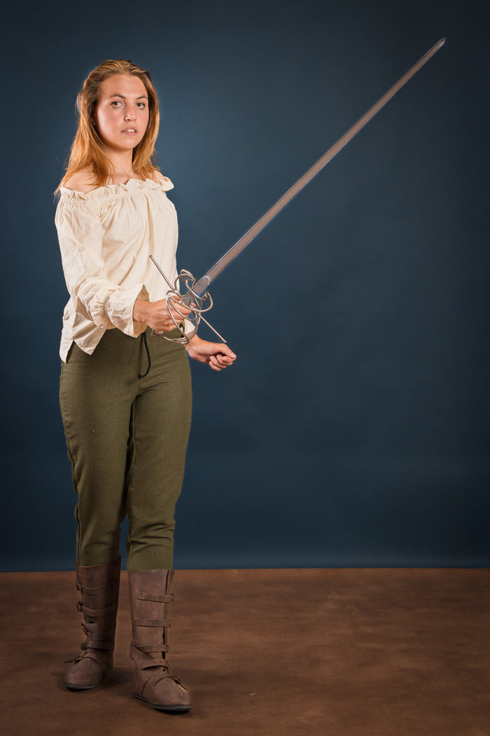 Ladies trousers Skjoldehamm, olive green, wool mix