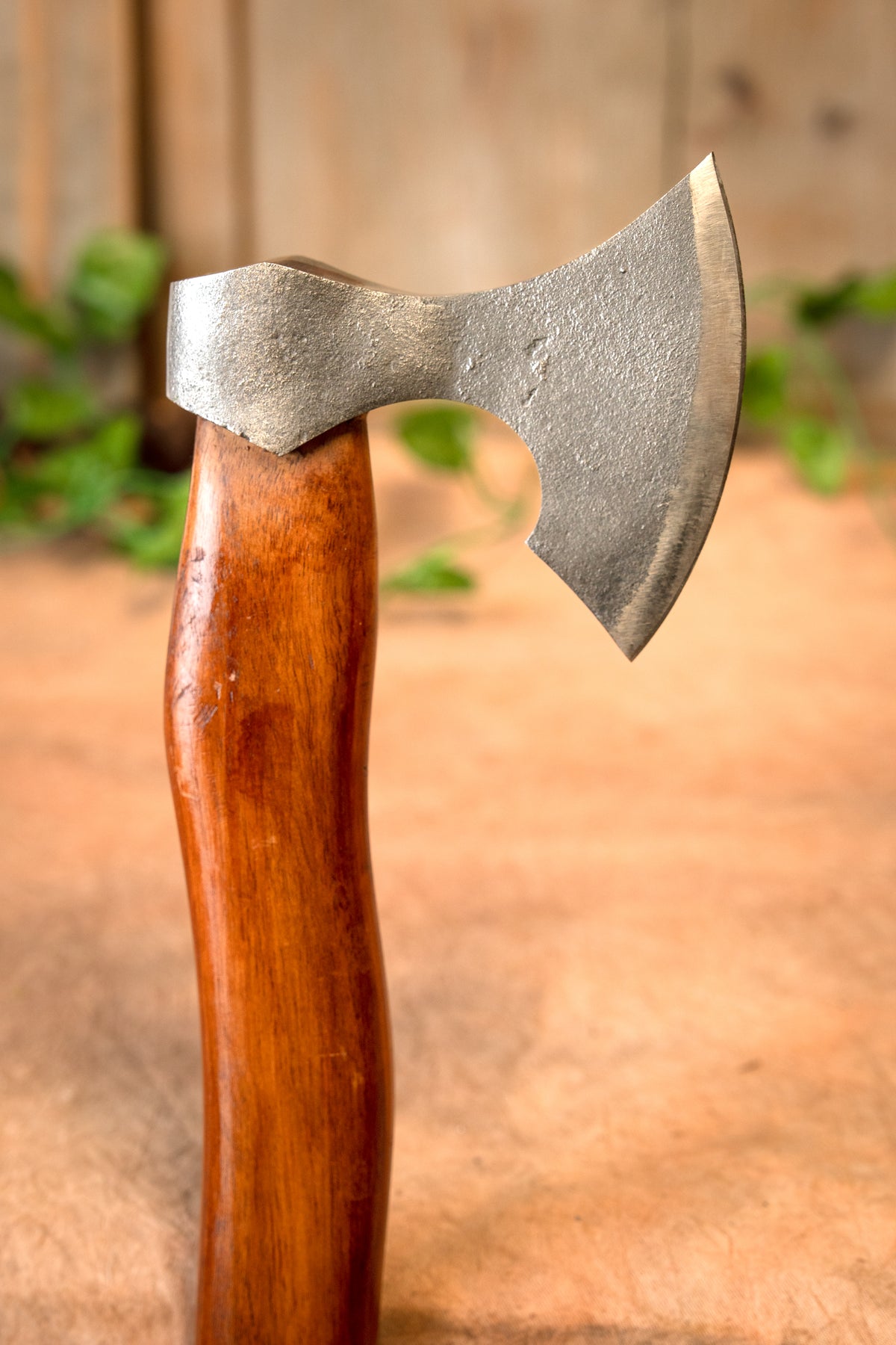 Traditional wood chopping axe, semi-sharp