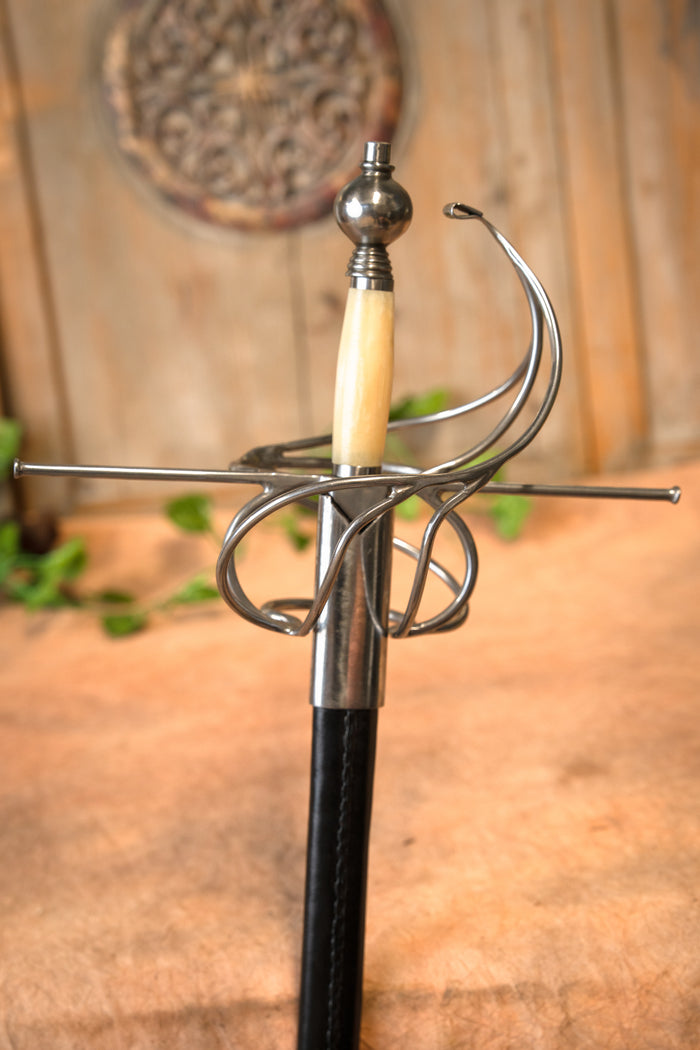 Rapier Three Musketeers with bone grip, semi-sharp