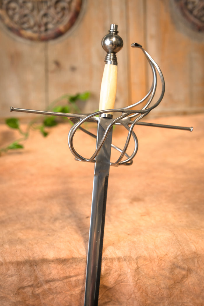Rapier Three Musketeers with bone grip, semi-sharp