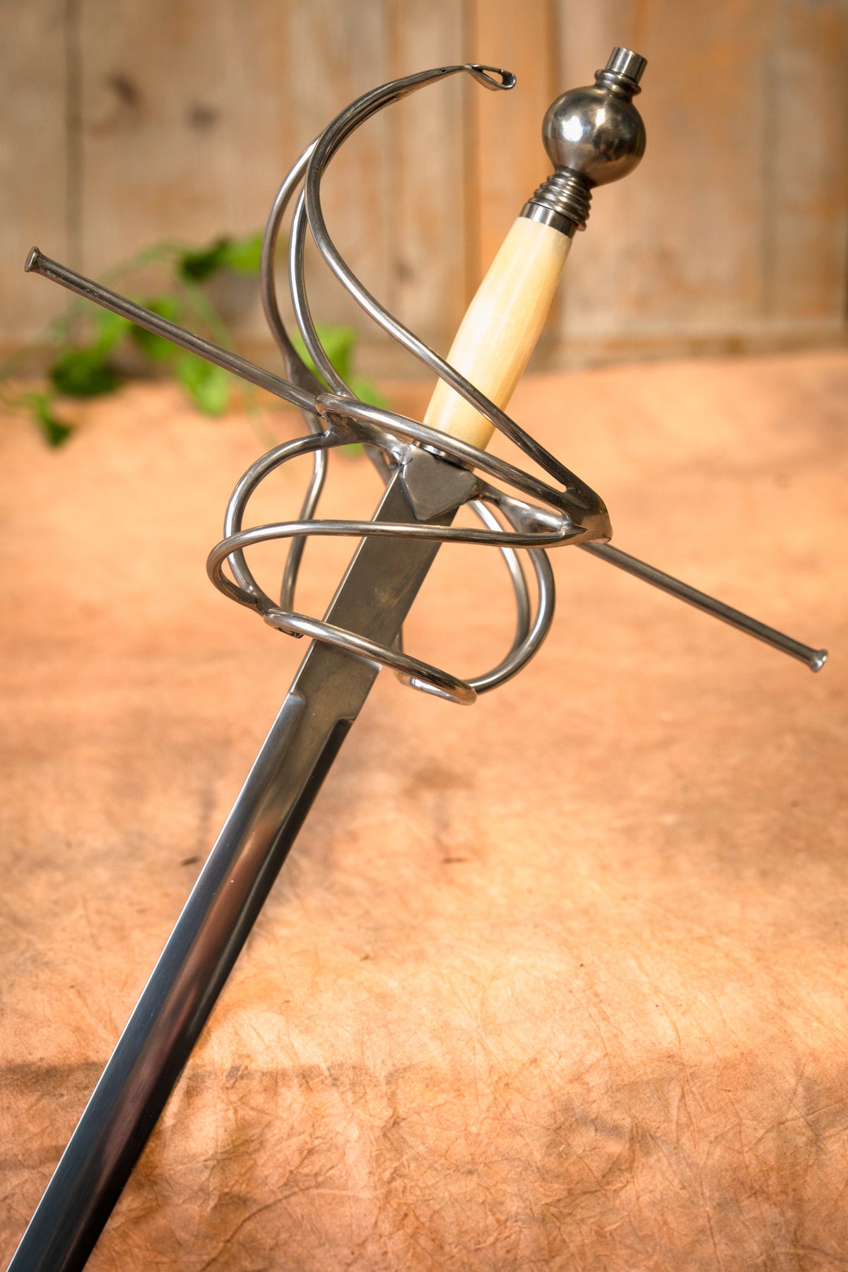 Rapier Three Musketeers with bone grip, semi-sharp
