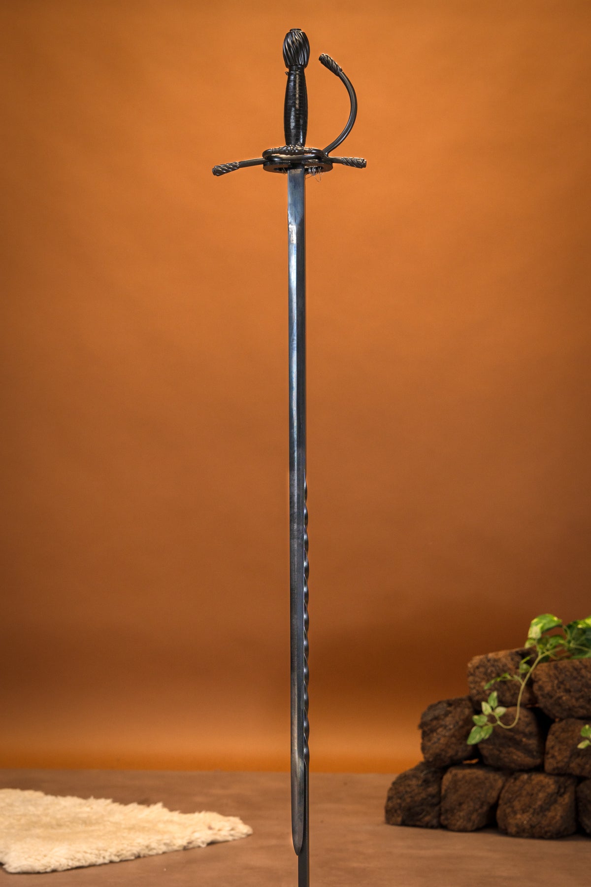 Black pirate rapier Jack, semi-sharp