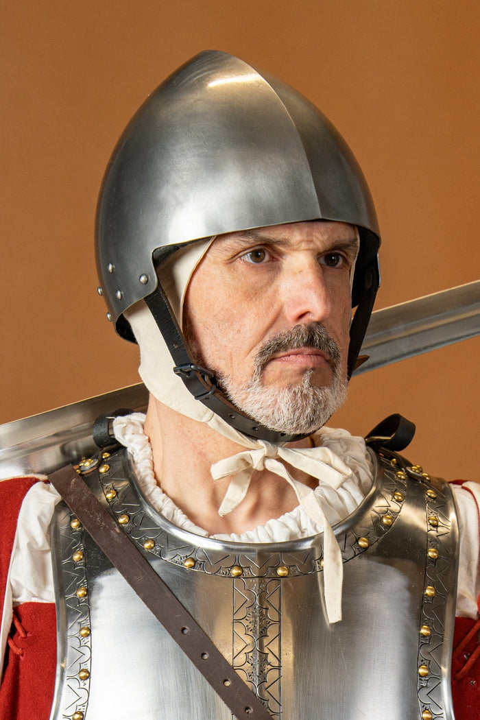 Medieval secreta helmet Rufus, 1.2 mm