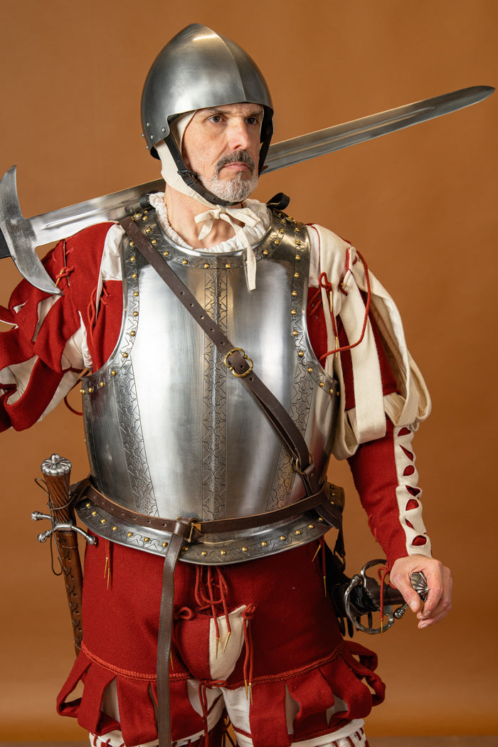 Medieval secreta helmet Rufus, 1.2 mm