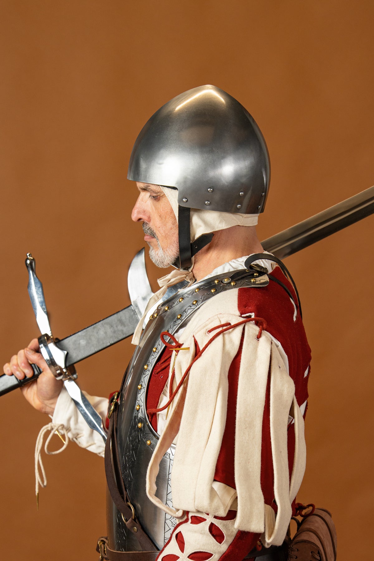 Medieval secreta helmet Rufus, 1.2 mm