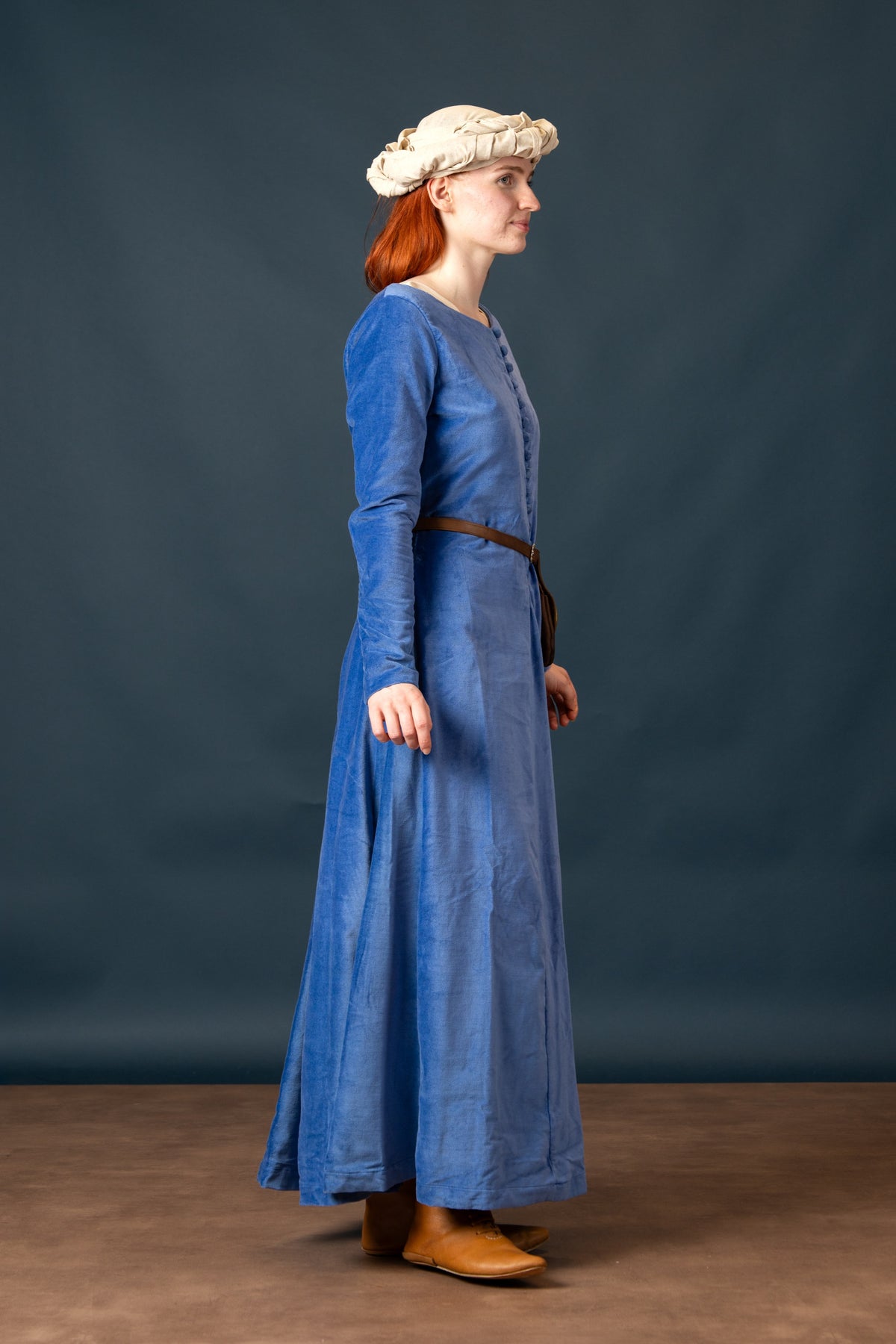 Cotehardie Colette, velvet, blue