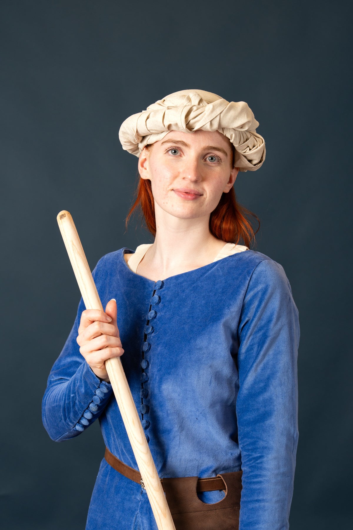 Cotehardie Colette, velvet, blue