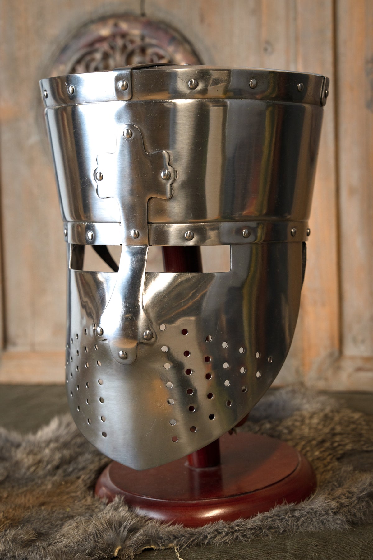 Medieval bucket helmet, 1.6 mm