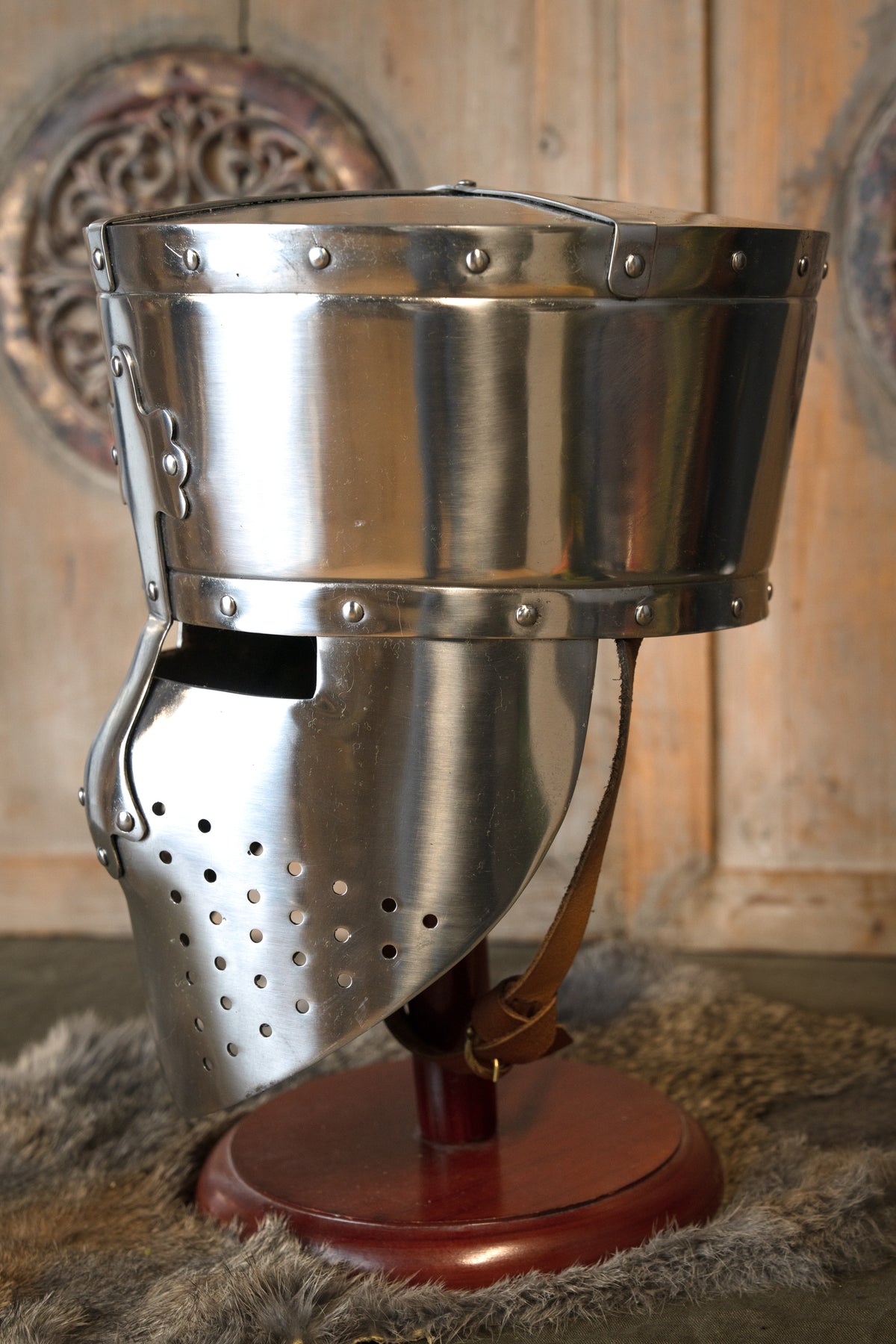 Medieval bucket helmet, 1.6 mm