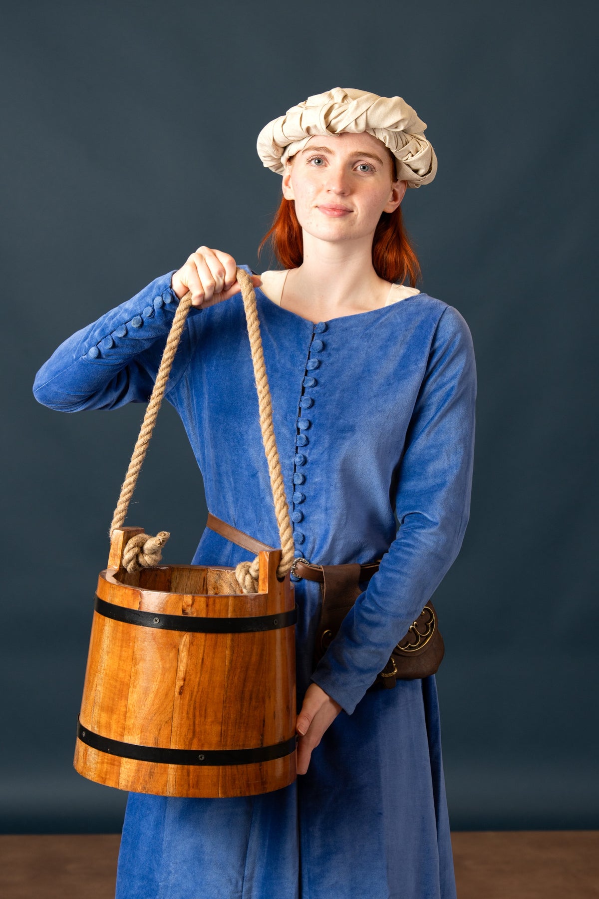 Cotehardie Colette, velvet, blue