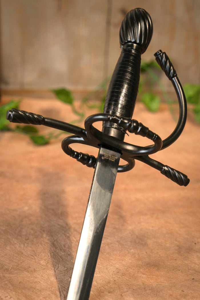 Black pirate rapier Jack, semi-sharp