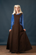 Medieval surcotte Isabeau, brown