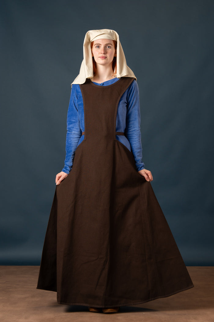 Medieval surcotte Isabeau, brown