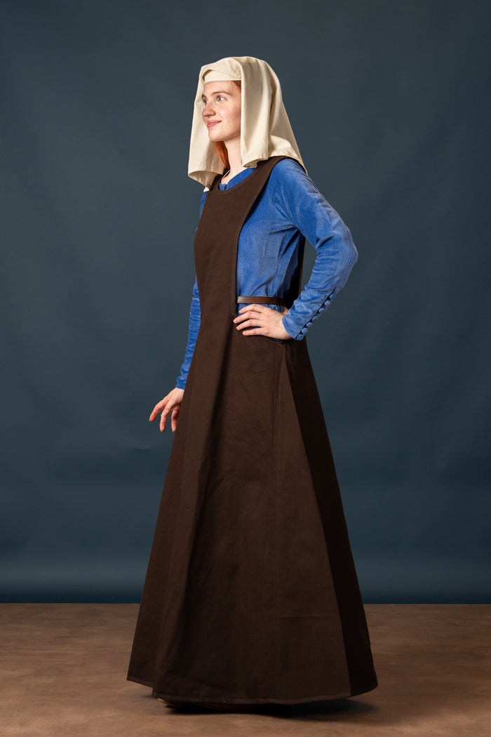 Medieval surcotte Isabeau, brown